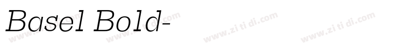 Basel Bold字体转换